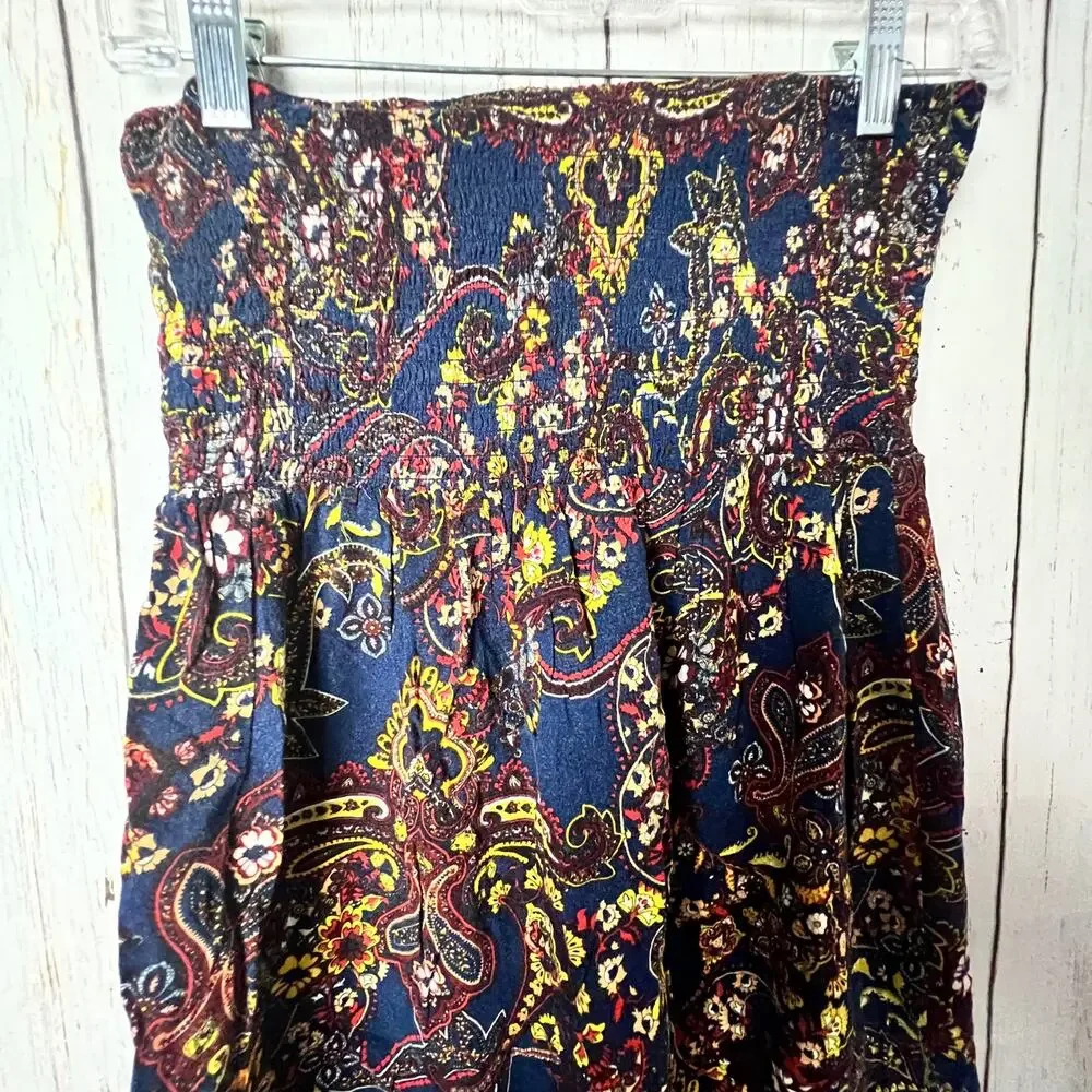 Justify Women's Strapless Floral Print Beach Cover Up Style Dress Sz M - Picture 11 of 11